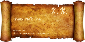 Knab Nóra névjegykártya